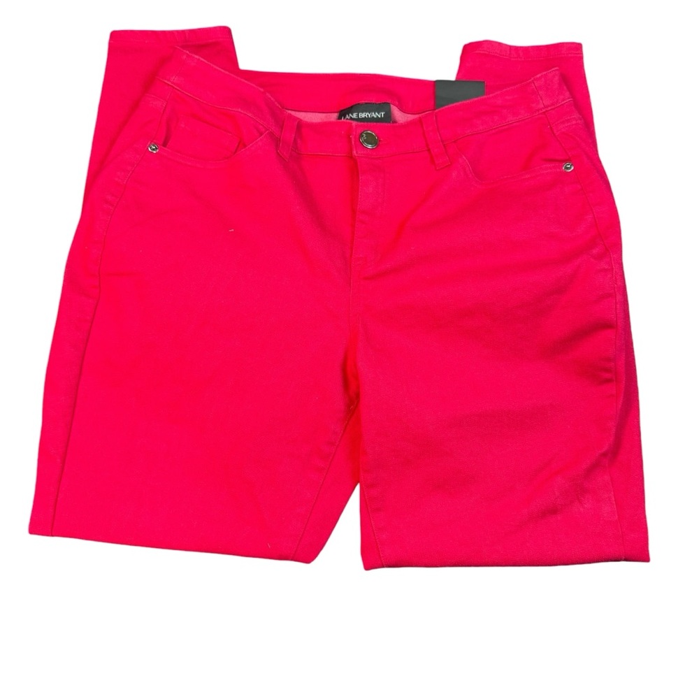 NWT Lane Bryant Red High Rise 5 Pockets Stretch Jeggins Pants size 16